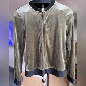 Zip up velvet jacket